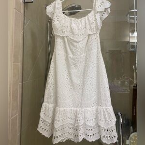 White eyelet Express dress NWOT